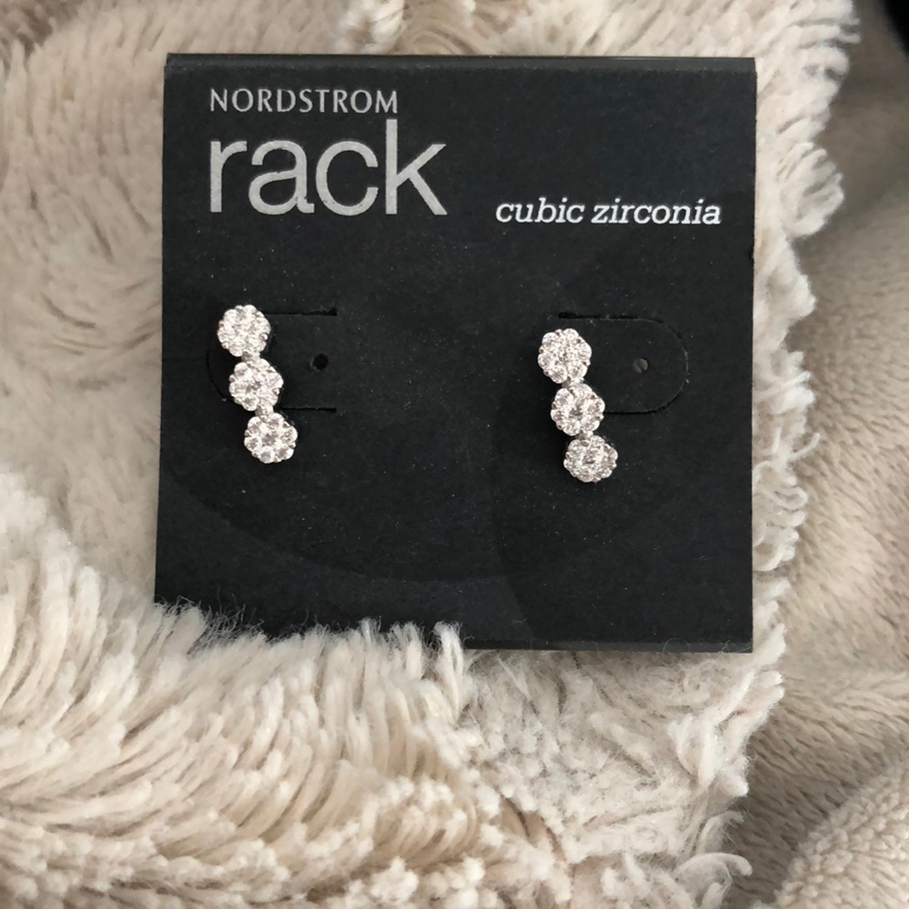3 stud drop earrings